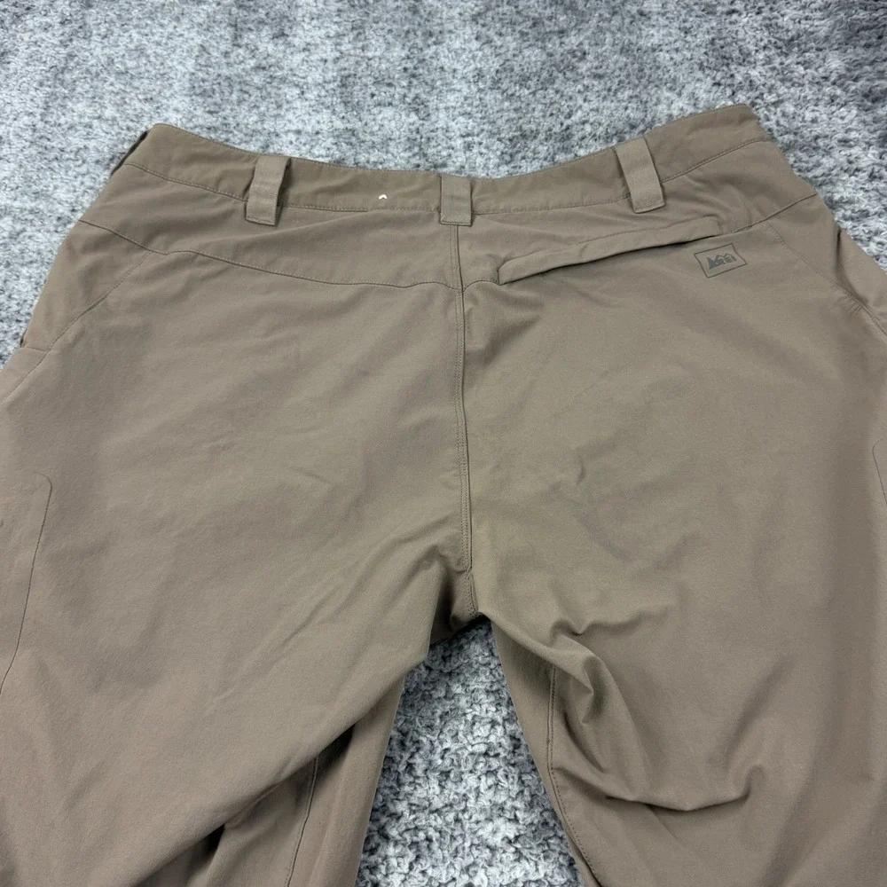 REI Men's‎ Cargo Hiking Pants 36W 32L Nylon Stretch Zip Pockets Outdoor Trail